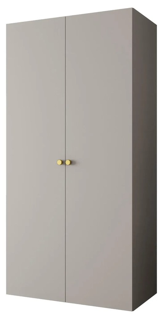 Dulap de haine 100 cm Parna 1 (Cașmir + Auriu). 1125865