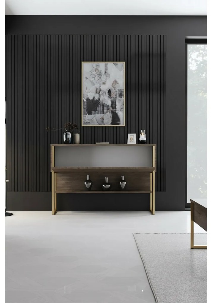 Comodă Luxe Walnut and Gold