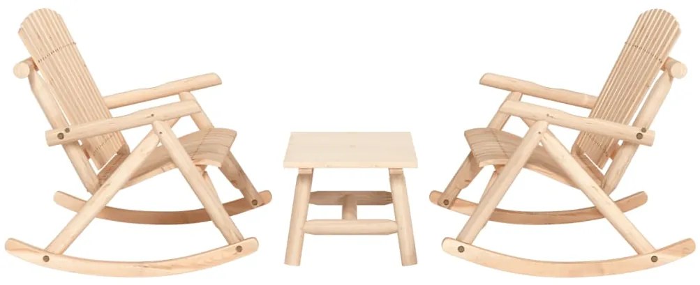 vidaXL Set mobilier de grădină, 3 piese, lemn masiv de molid