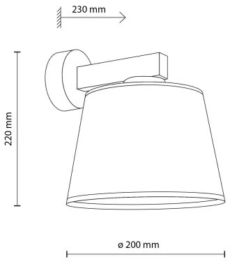 BRILAGI - LED Aplică de perete LATTE 1xE27/15W/230V pin/bej
