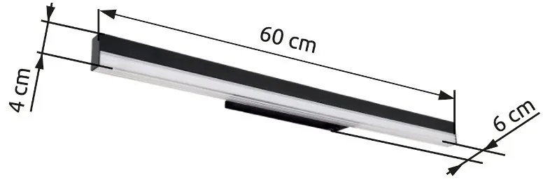 Aplica LED de perete moderna SALLO negru