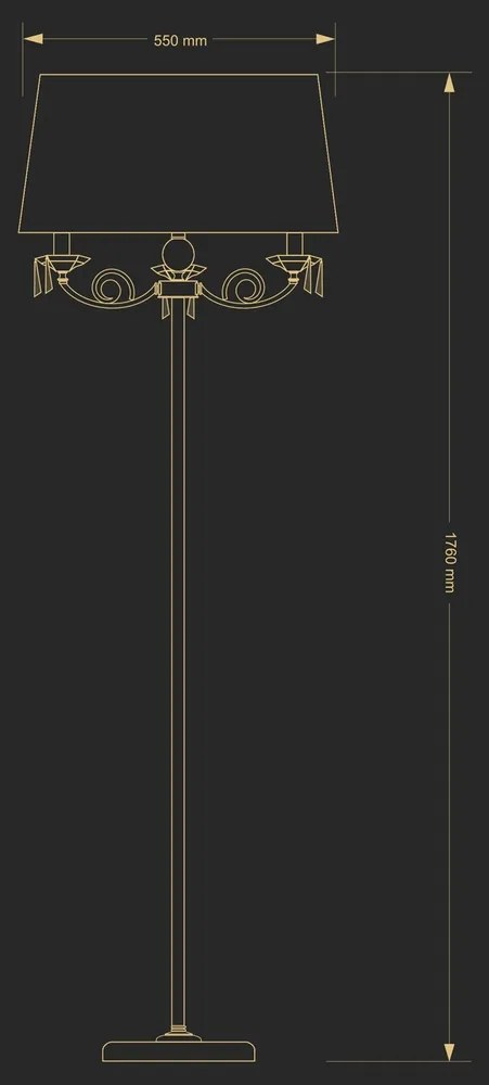 Lampadar design clasic cristal Asfour Monza