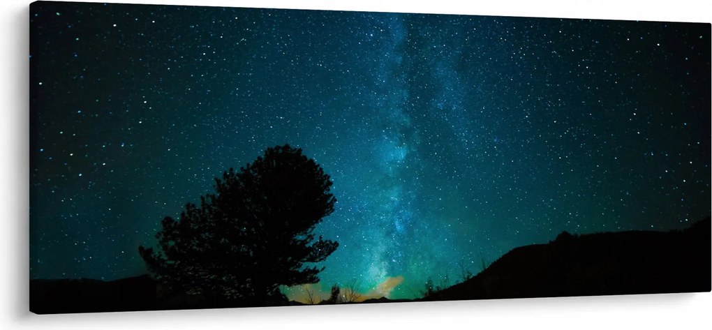 Tablou cu cerul nocturn și stele (120x50 cm)