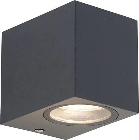 Aplică modernă gri închis IP44 - Baleno
