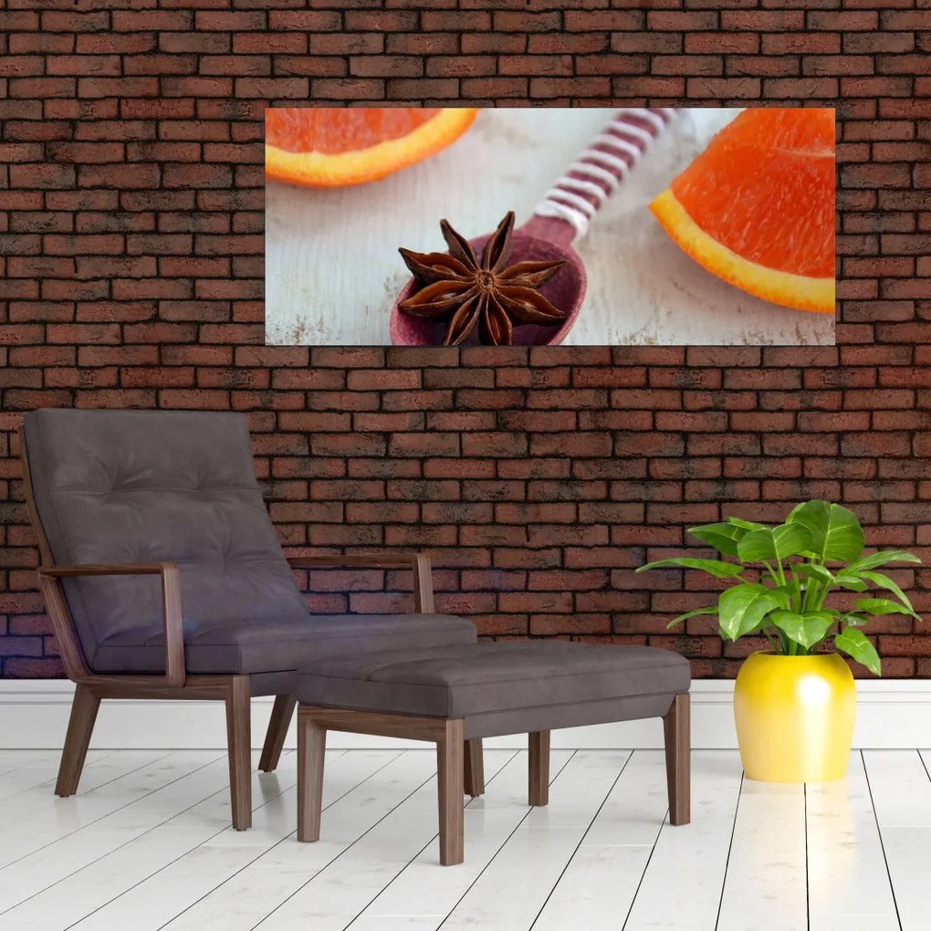 Tablou cu scorțișoară pe linguriță (120x50 cm)