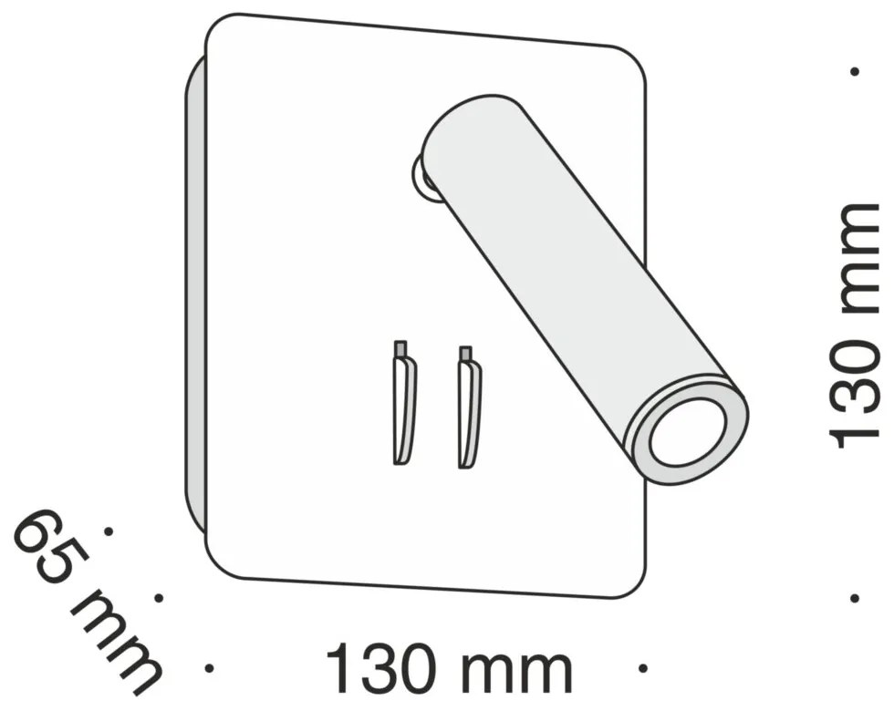 Aplica de perete cu spot LED directionabil LOS 176 alb