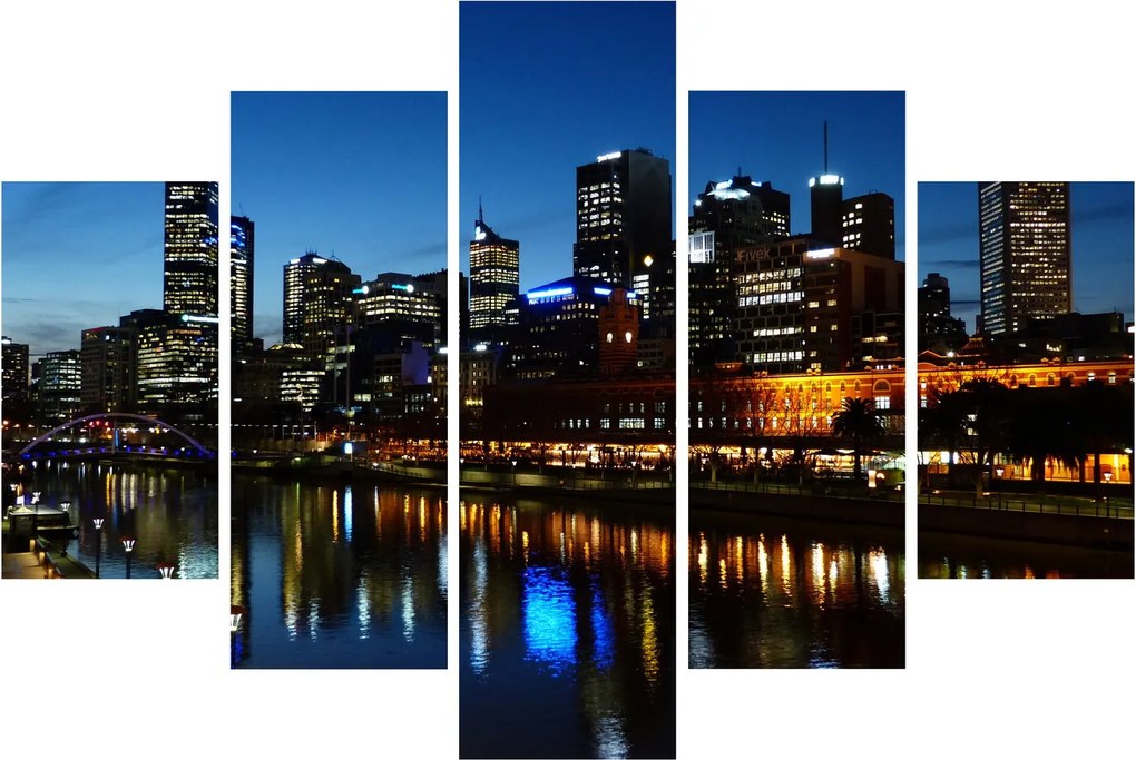 Tablou cu noaptea în Melbourne (150x105 cm)