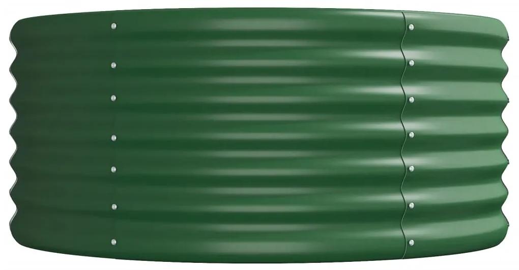 Jardiniera gradina verde 620x80x36 cm otel vopsit electrostatic 1, Verde, 620 x 80 x 36 cm