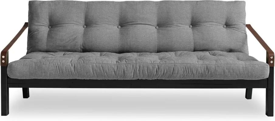 Canapea extensibilă Karup Design Poetry Black/Granite Grey, gri