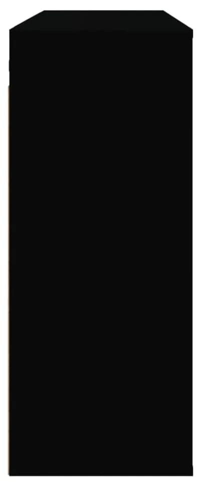 Dulap de perete, negru, 80x33x80 cm, lemn prelucrat 1, Negru