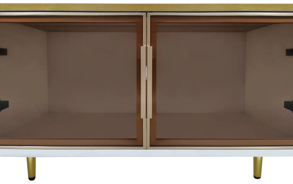 Mobilă TV cu 4 picioare, Alb | Aosom Romania