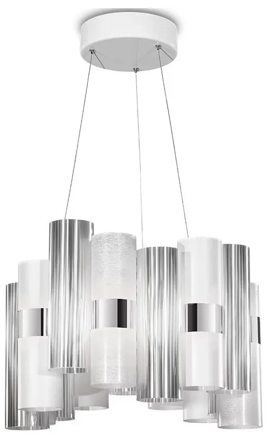 Lustra LED moderna design Art Deco realizata manual LA LOLLO M White