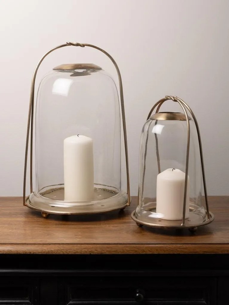 Felinar din metal, H39cm, Cloche
