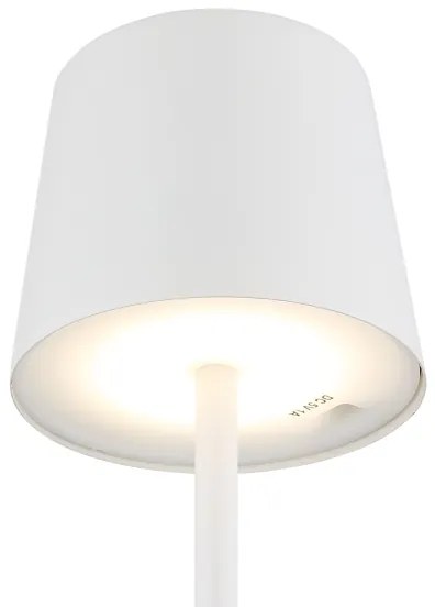 Globo 58482W-LED lampă birou LED 2W/5V 2200mAh IP44 albă, încărcare touch