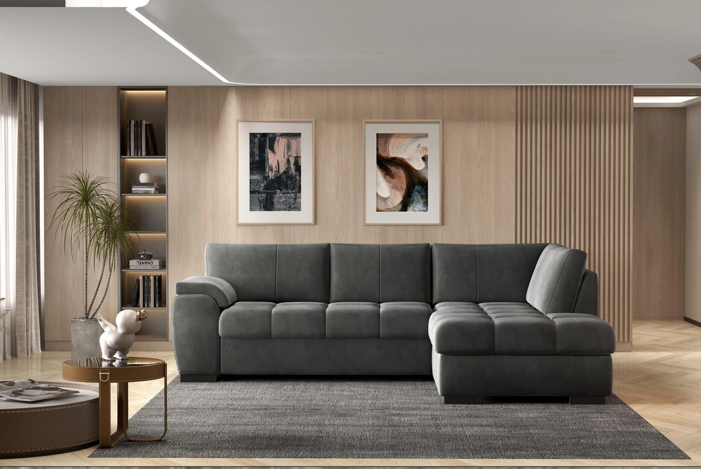 Coltar living extensibil Tokio pe dreapta – L245 x l172 x h75/87 cm