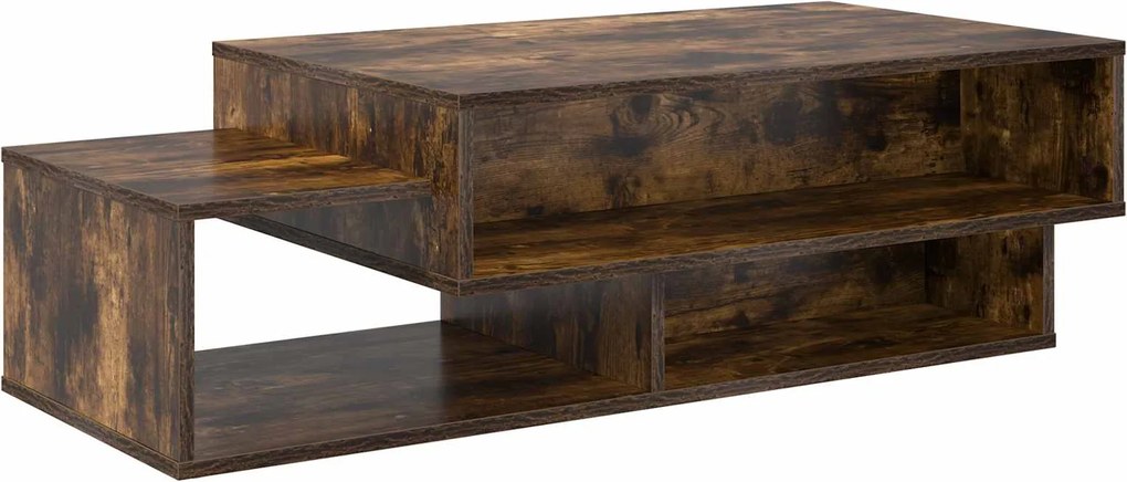 vidaXL Masă de cafea Stejar fumuriu 105 x 50 x 32,5 cm Lemn compozit