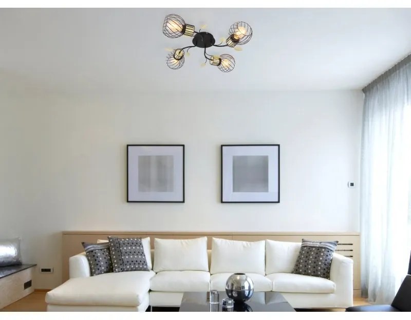 Plafoniera design modern Lally negru, alama