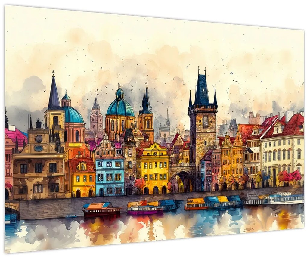 Tablou - Toamna în orașul pictat (90x60 cm)