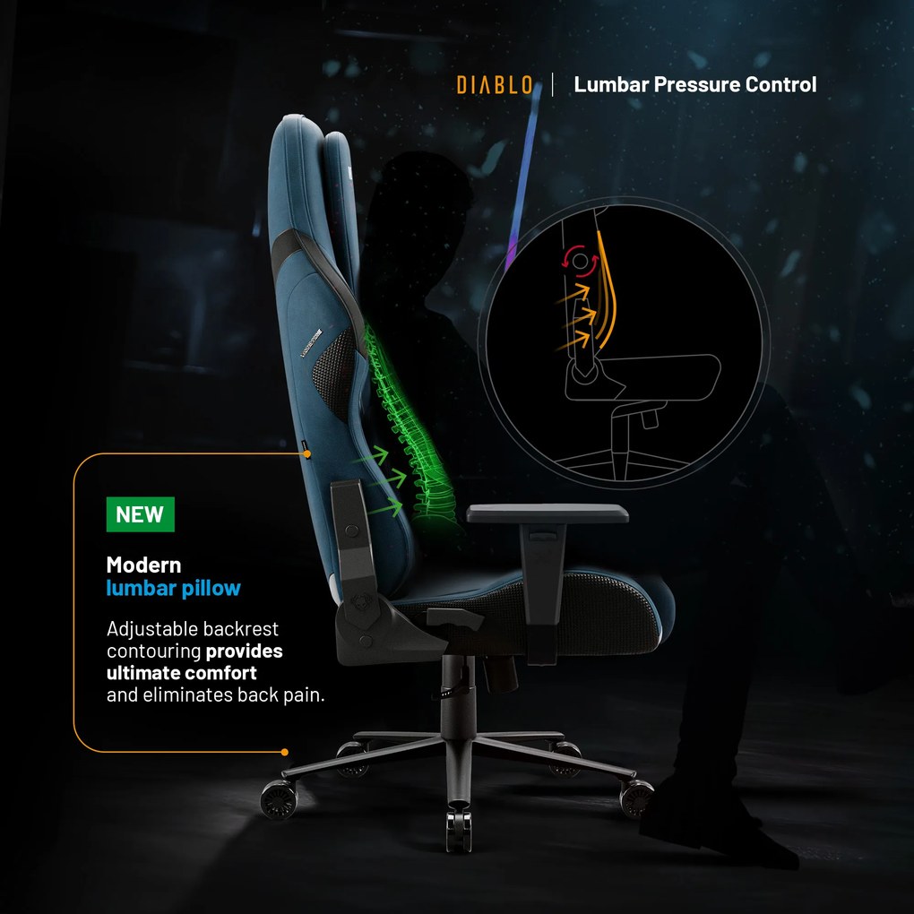 Scaun Gaming Diablo X.One Prime, Normal Size, Meta Ocean