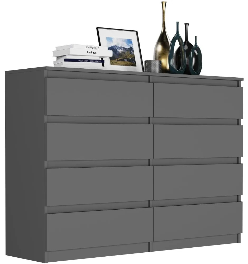 Comodă modernă cu 8 sertare R-140-S8 - diferite variante de culoare sonoma