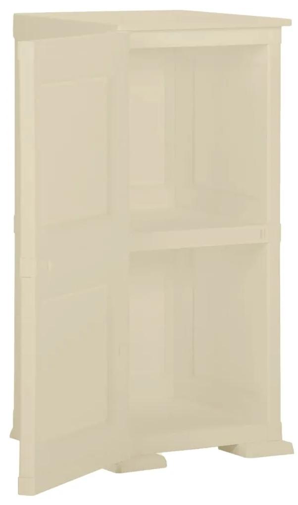 Dulap din plastic, 40x43x85,5 cm, alb, design de lemn 1, Alb, 40 x 43 x 85.5 cm, Alb