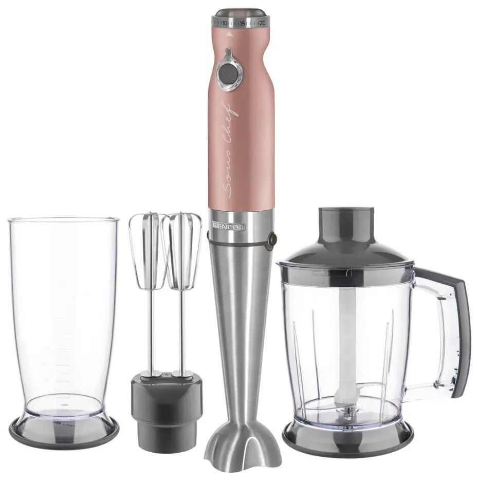 Sencor blender vertical 4în1 1200W/230V inox/aur roz