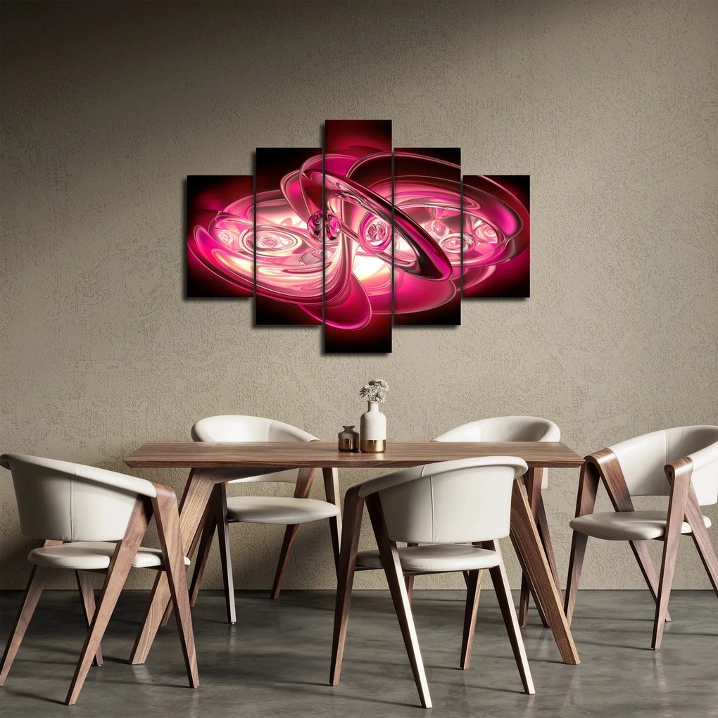 Tabloul cu fractali roz (150x105 cm)
