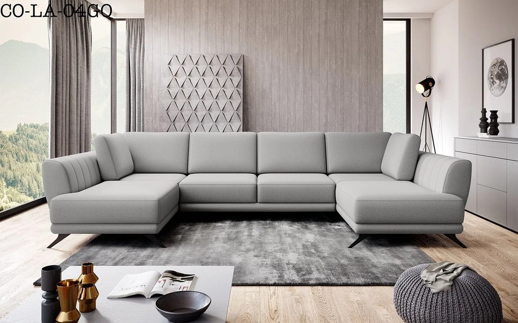 Colțar lemn masiv Larco's Formă U Extensibil 362x191cm Personalizabil - Riviera 97