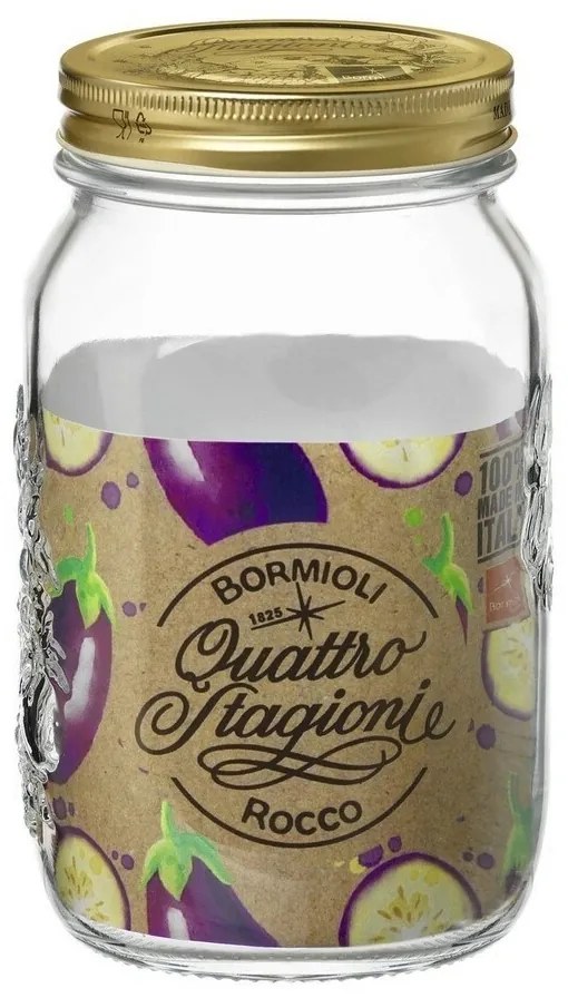 Bormioli Rocco Borcan de sticlă cu capac QuattroStagioni, 1 l, 1000 ml