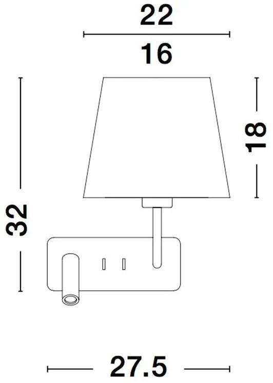 Aplica cu reader LED design modern SAVONA NVL-9919151