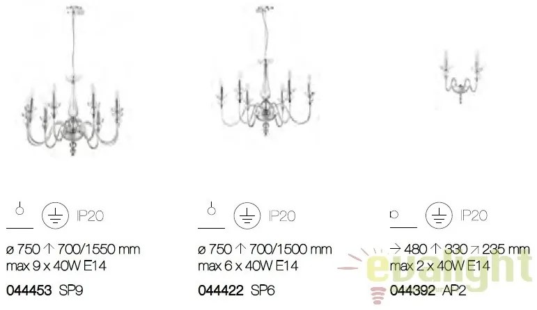 Aplica LUX cu 2 brate DOGE AP2 044392