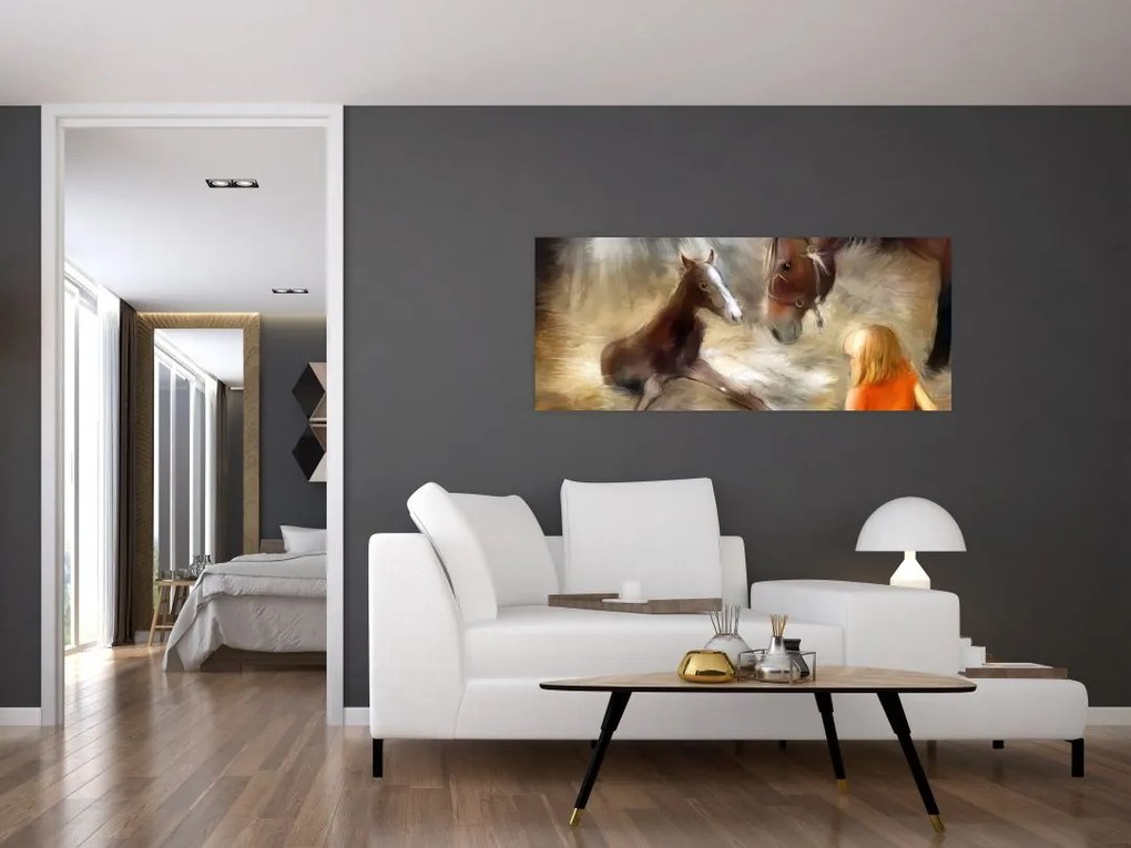 Tablou - Bine ai venit, căluțul mic (120x50 cm)