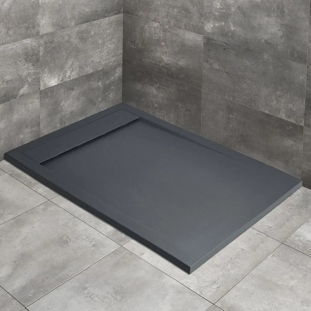 Cadita dus compozit dreptunghiulara Radaway Teos F 210x100 cm antracit