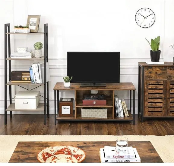 Dulăpior Vintage 2 Usi Si 2 Sertare, Maro Rustic, 80 Cm
