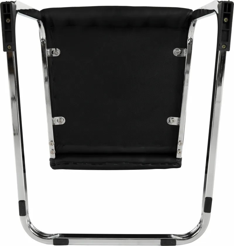 Scaun dining, negru / crom, VATENA
