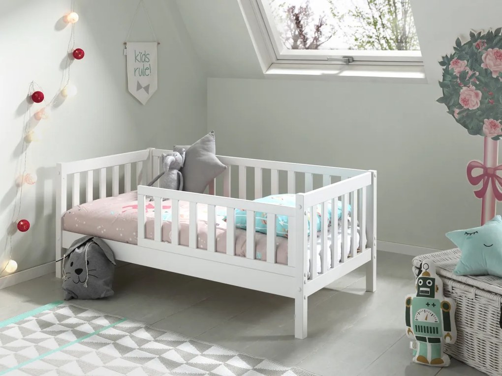 PEUTERBED 70 PAT PENTRU COPII MICI 70 X 140 CM ALB