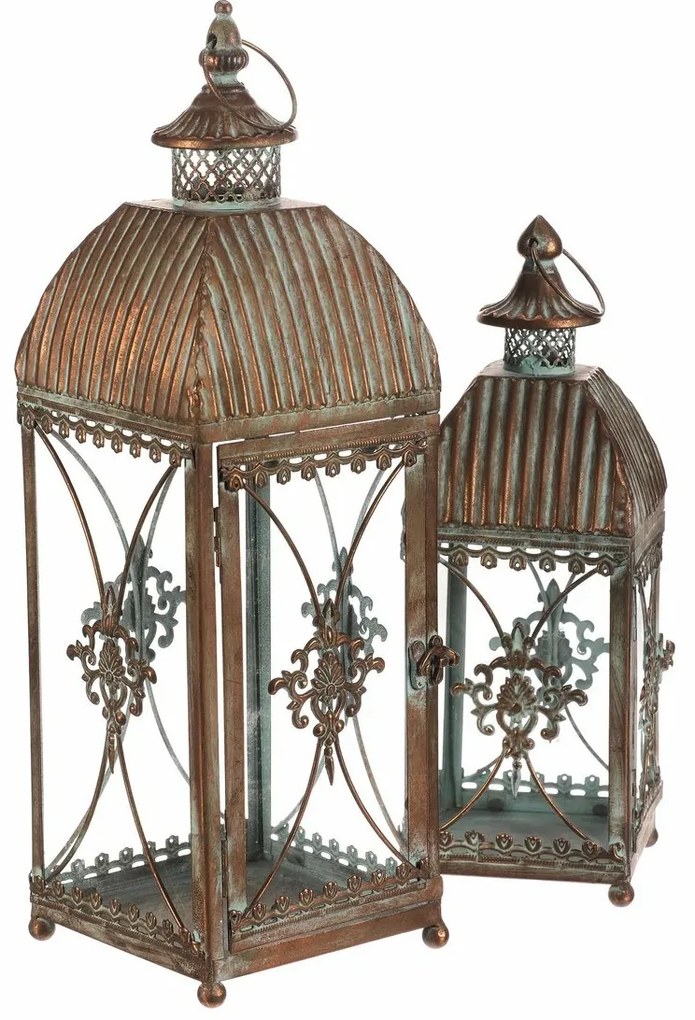 Set de felinare metalice Romance, 2 buc., cupru