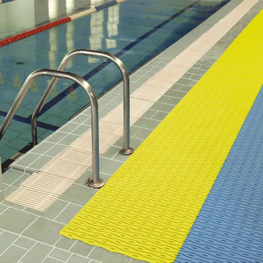 Covoraș pentru piscină din plastic 1200 x 60 x 0,8 cm, gri