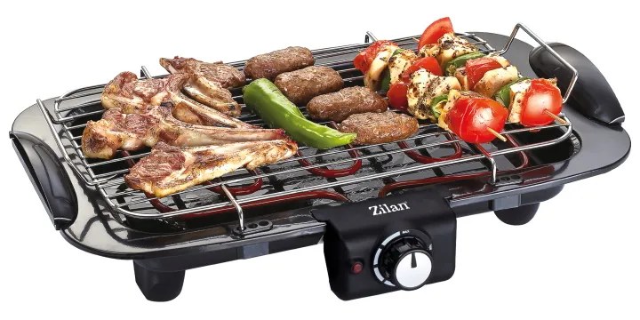 Gratar electric Zilan ZLN4285 Negru, putere 1800W, termostat ajustabil