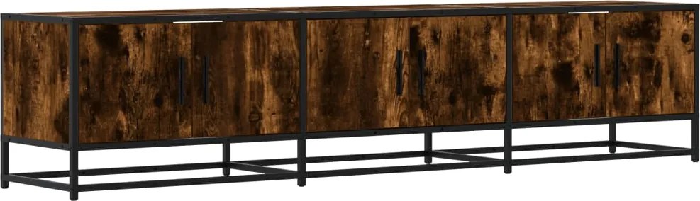 vidaXL Comodă TV, stejar fumuriu, 180x35x41 cm, lemn prelucrat