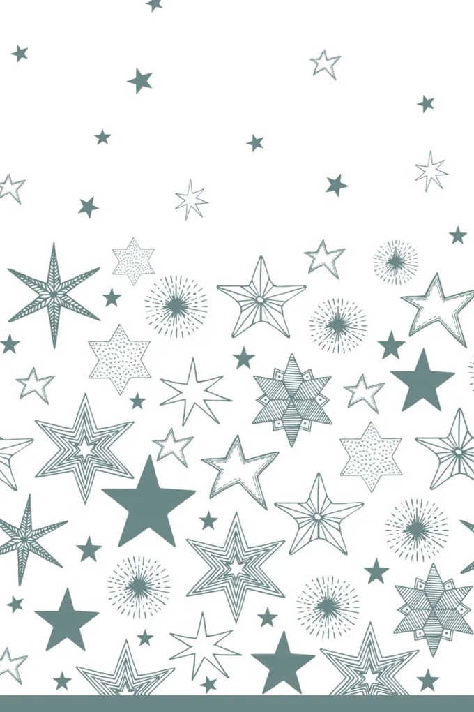 Crăciun Silver Stars față de masă de hârtie 120x180 cm