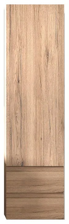 Dulap inalt cu 1 usa si 2 sertare, Kolpasan, Naomi, 149,5 cm, natural wood