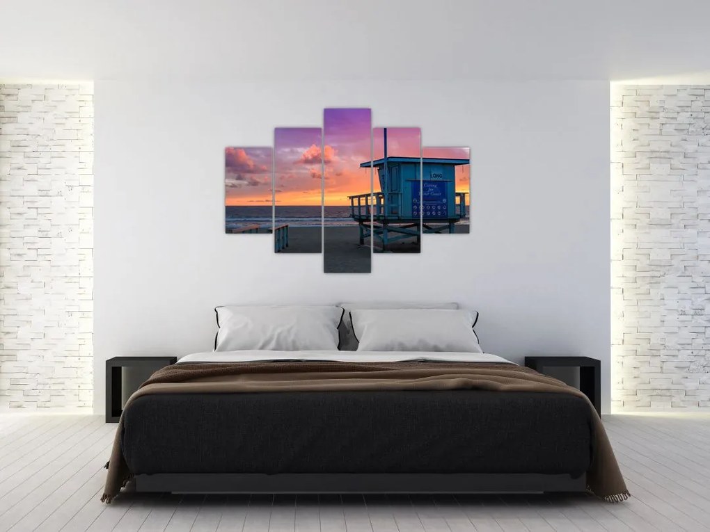 Tablou de pe plaja Santa Monica (150x105 cm)