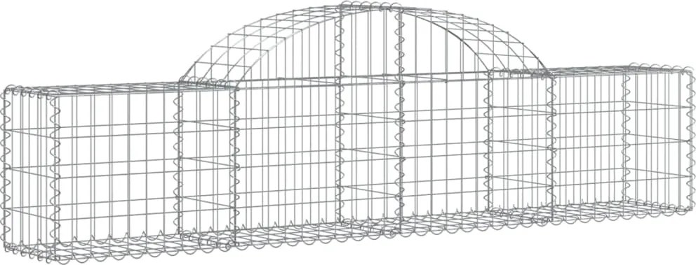 vidaXL Coș gabion arcuit, 200x30x40/60 cm, fier galvanizat