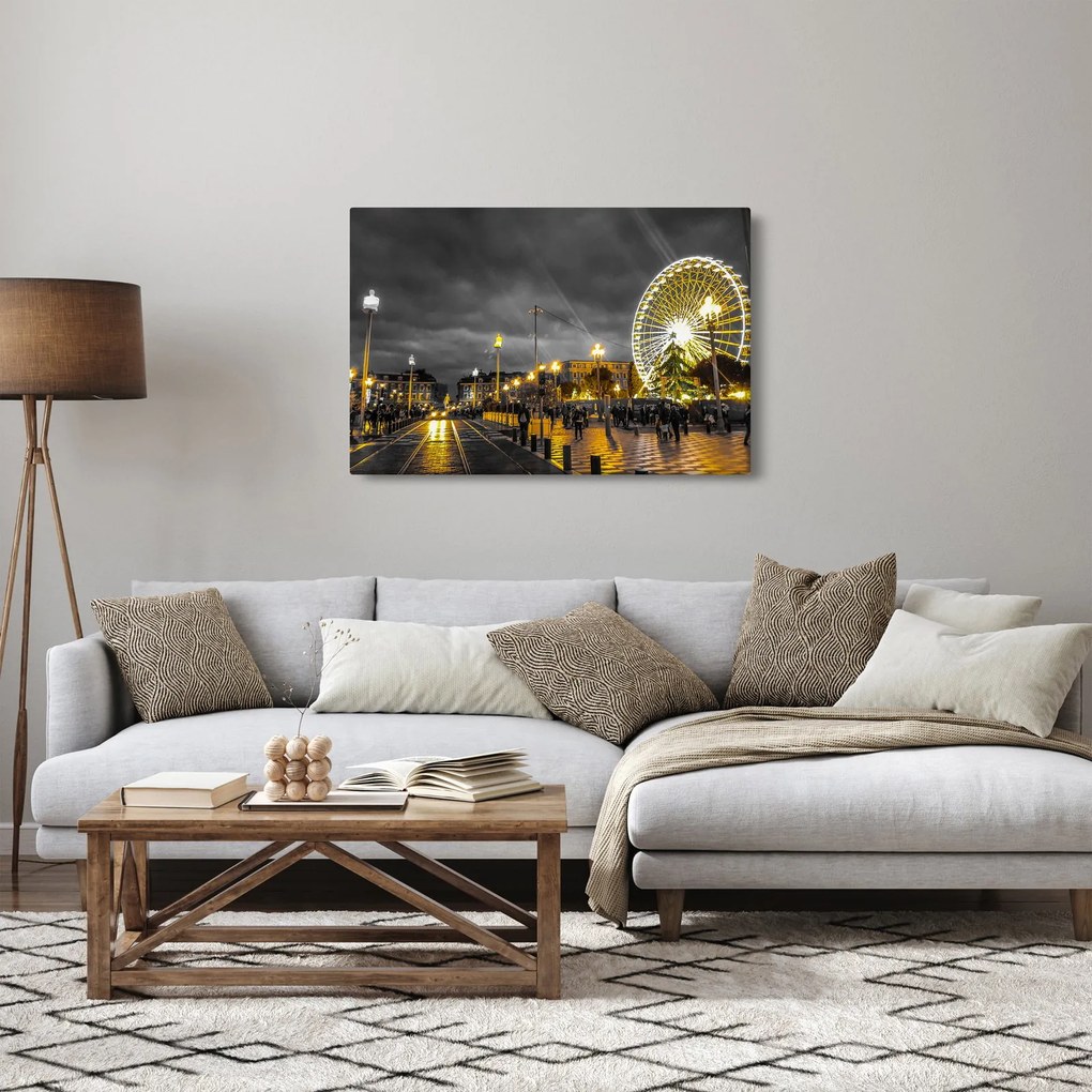 Tablou carusel în amurg (90x60 cm)