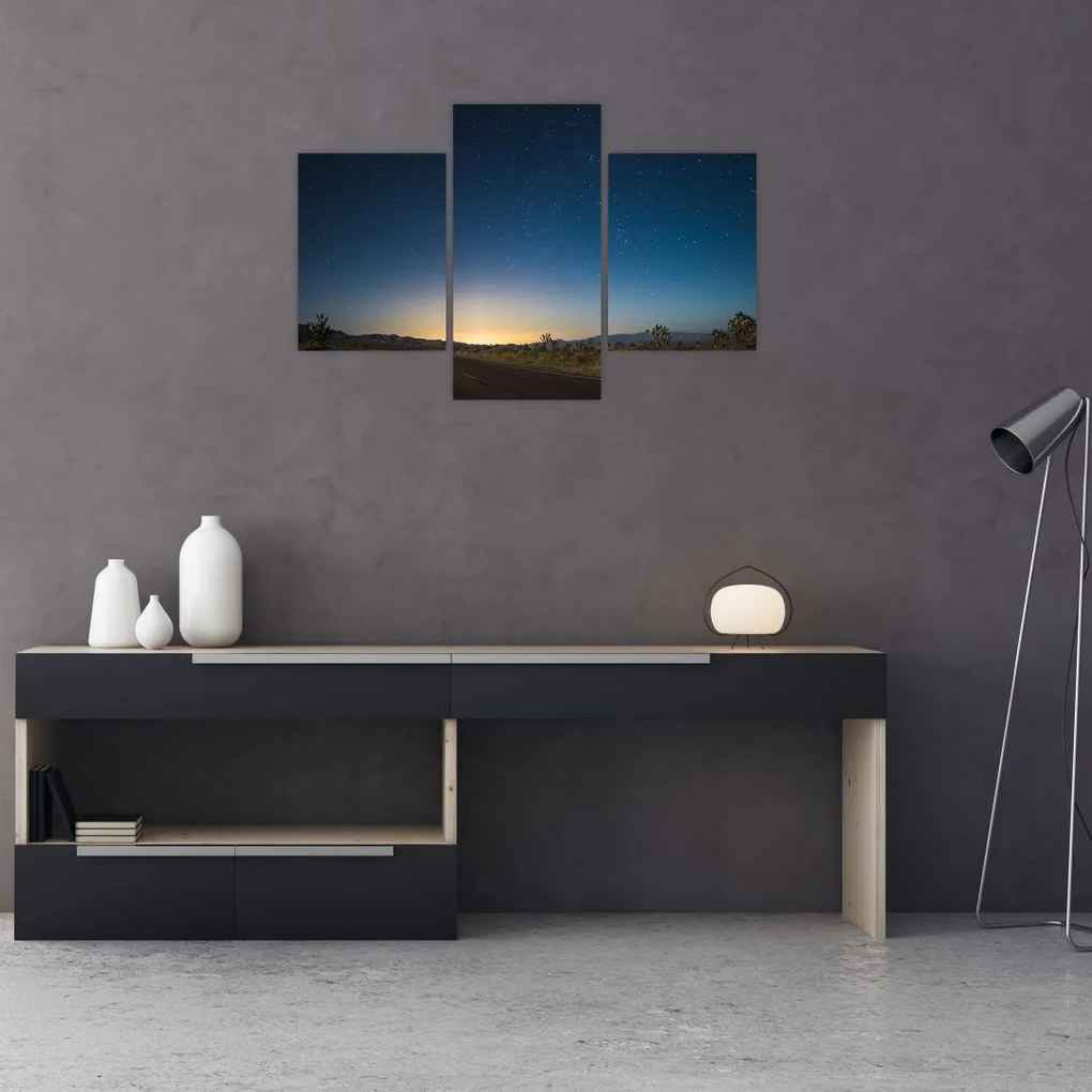 Tablou - Cer de noapte deasupra drumului (90x60 cm)