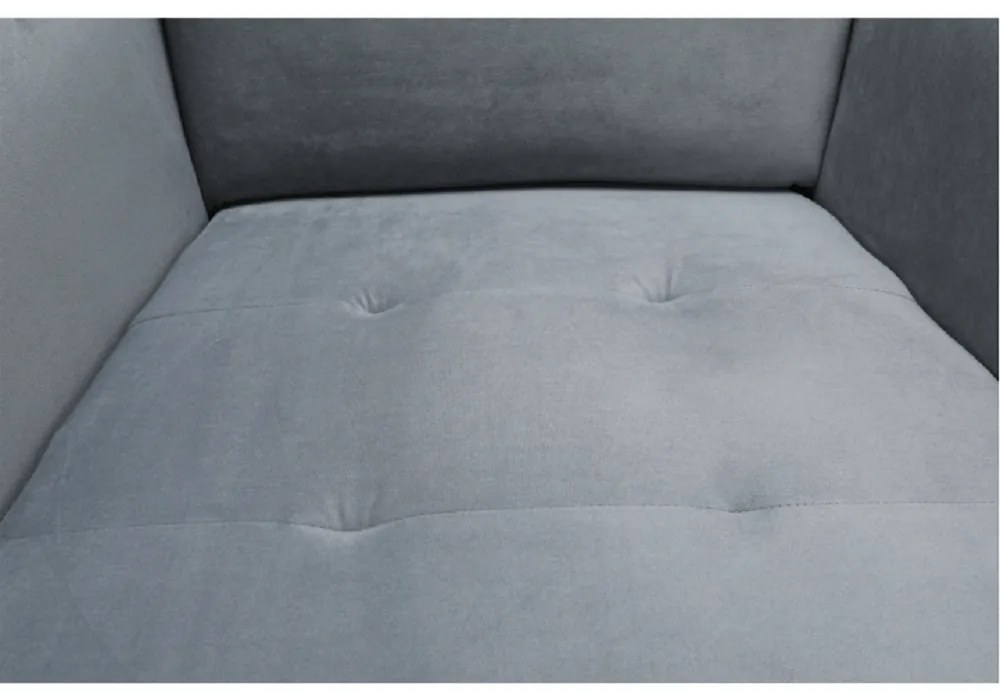 Fotoliu, material textil gri deschis/alb, RUFINO 2 NEW