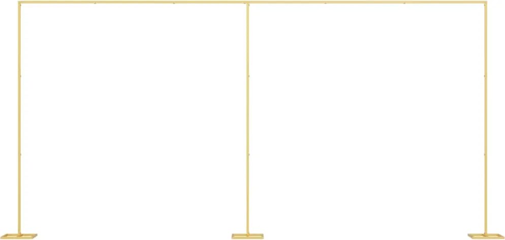 vidaXL Arc de nuntă Auriu 657 x 35 x 300 cm Oțel