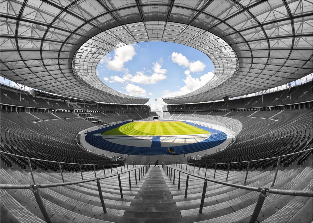Tablou pe sticlă - stadionul de fodbal (70x50 cm)