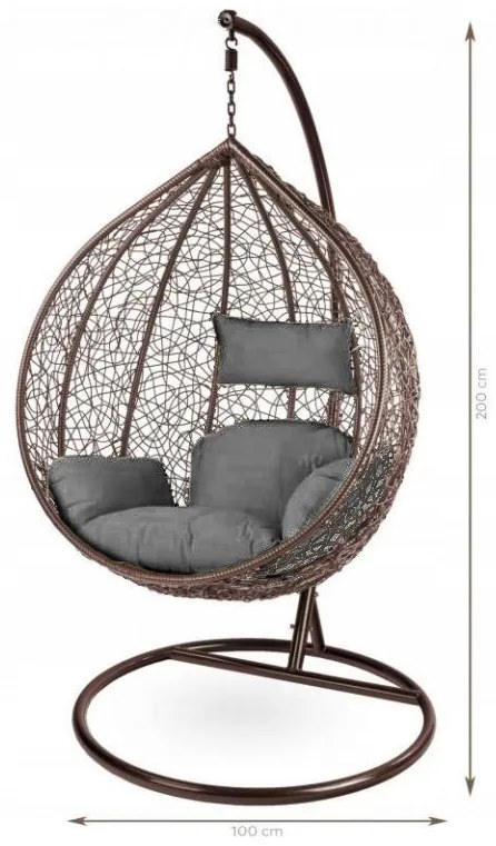 Scaun suspendat maro KOKON cu suport